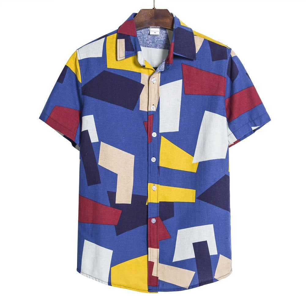 Men s Geometric Print Shirt Image