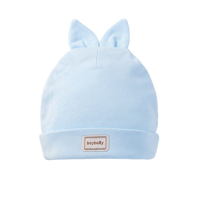 Cute Kids Hat Cap with Bibs Candy Solid Colors Boys Girls Baby Beanies Hats Cotton Born Baby Hat Image