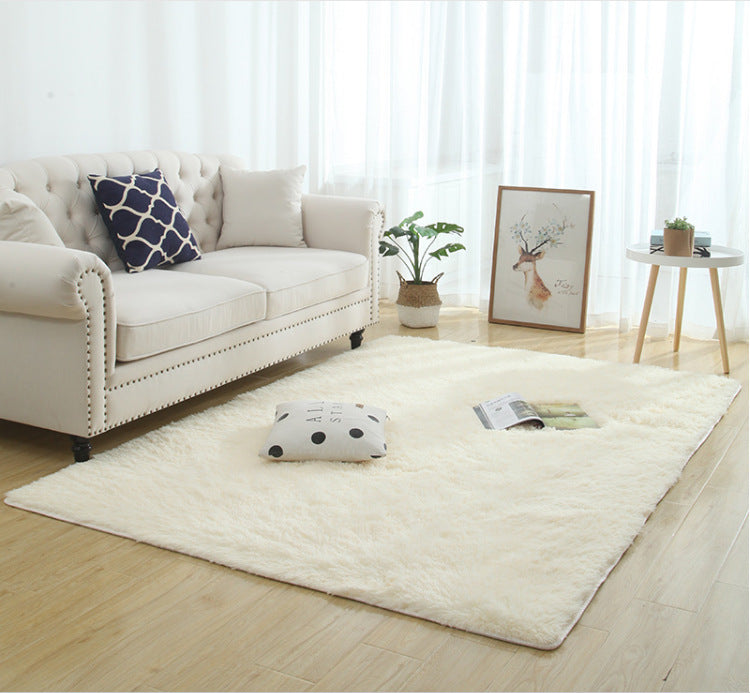 Silky Fluffy Carpet Modern Home Decor Long Plush Shaggy Rug Image