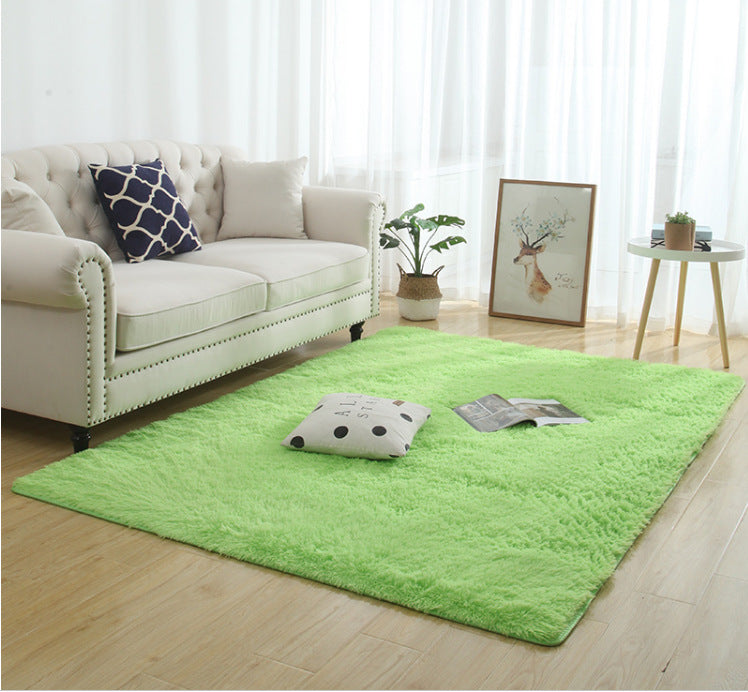 Silky Fluffy Carpet Modern Home Decor Long Plush Shaggy Rug Image