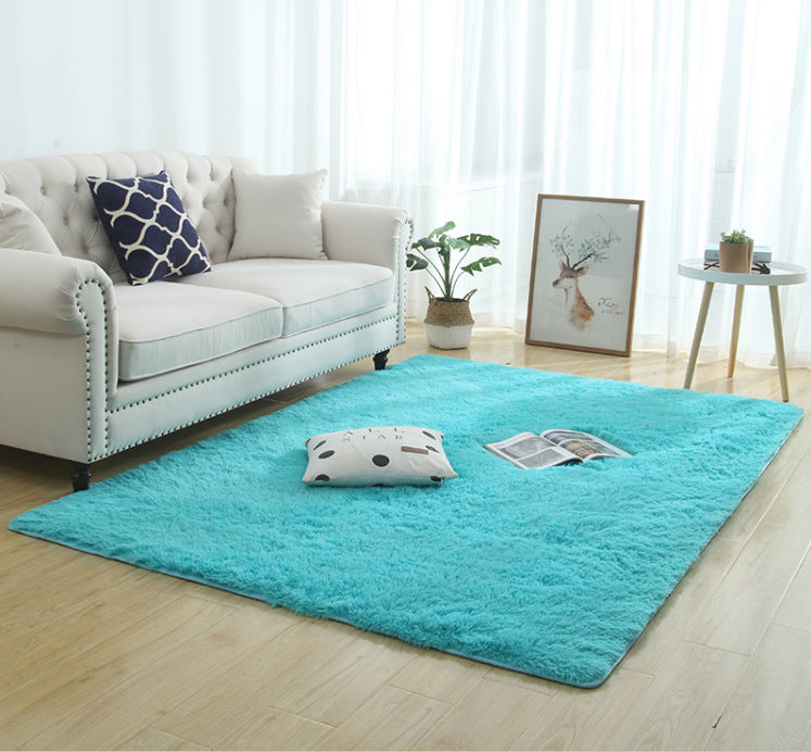 Silky Fluffy Carpet Modern Home Decor Long Plush Shaggy Rug Image