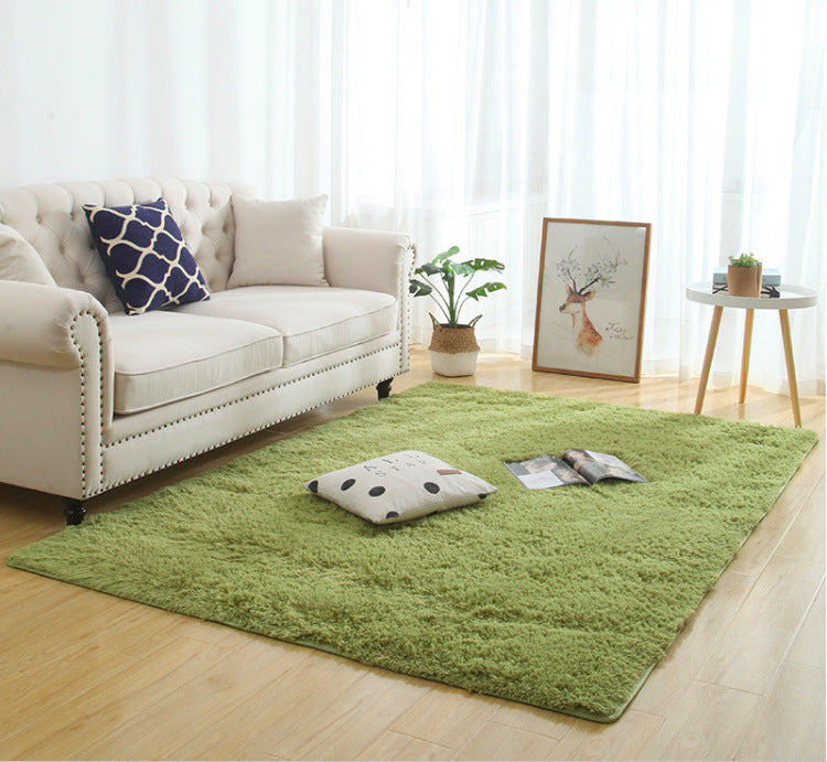 Silky Fluffy Carpet Modern Home Decor Long Plush Shaggy Rug Image