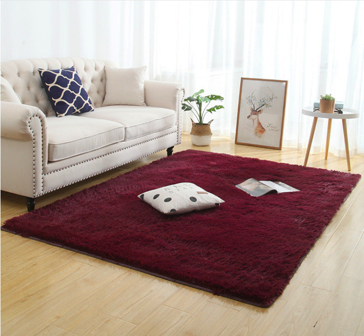 Silky Fluffy Carpet Modern Home Decor Long Plush Shaggy Rug Image