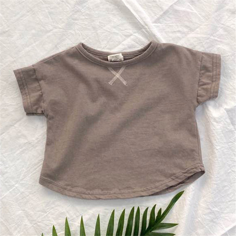 Summer Baby Children's Clothing Simple Short-sleeved T-shirt Image