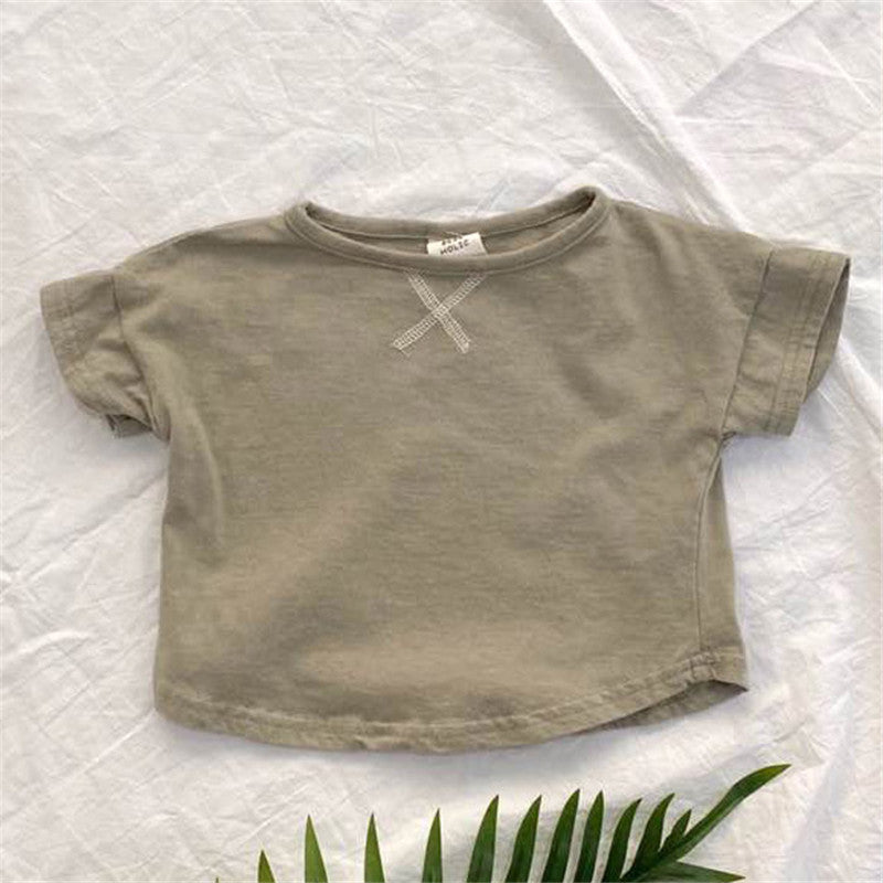 Summer Baby Children's Clothing Simple Short-sleeved T-shirt Image