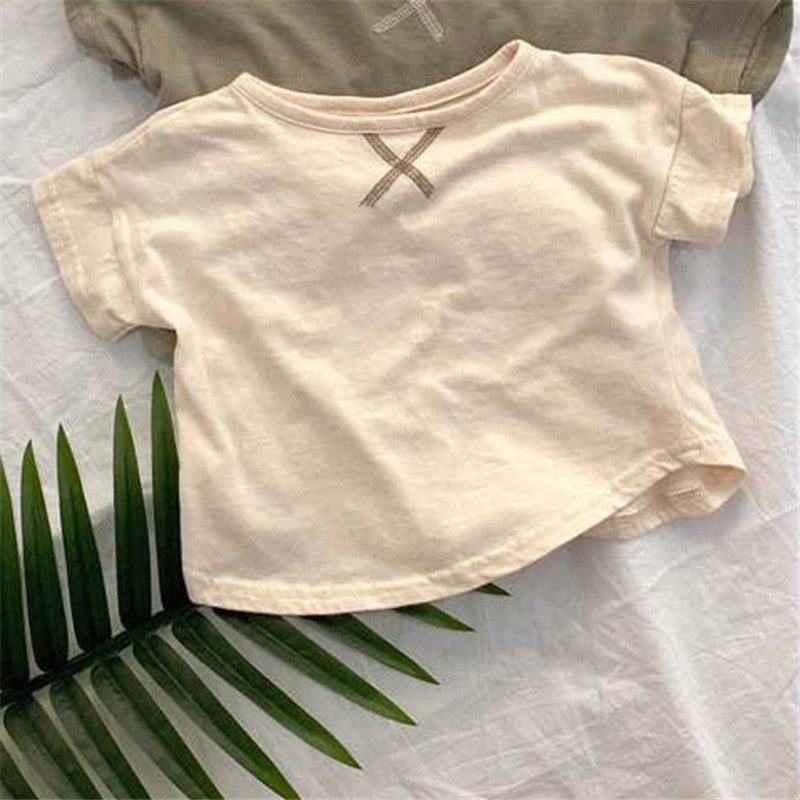 Summer Baby Children's Clothing Simple Short-sleeved T-shirt Image