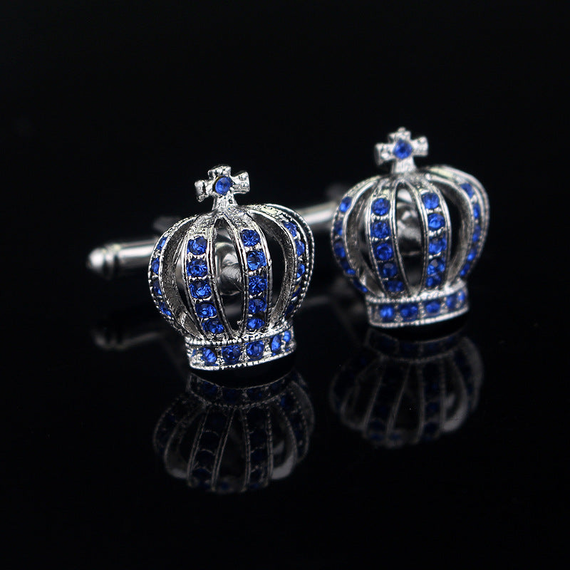 Classic Diamond Crown Shape Cufflinks French Cufflinks Cufflinks Image