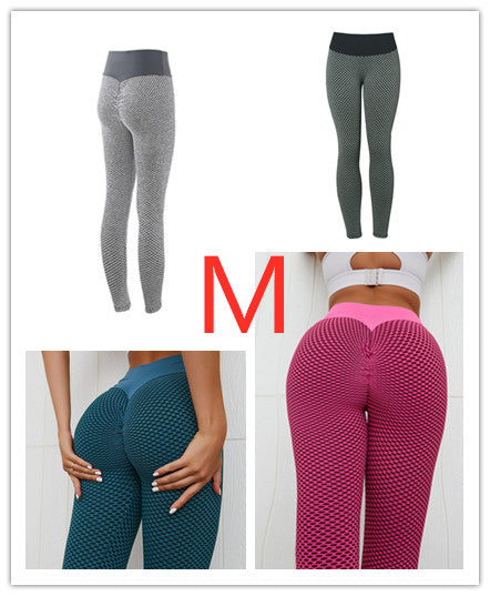 Plaid Leggings Fitness Yoga Pants Women's Seamless High Waist Leggings Breathable Gym Image