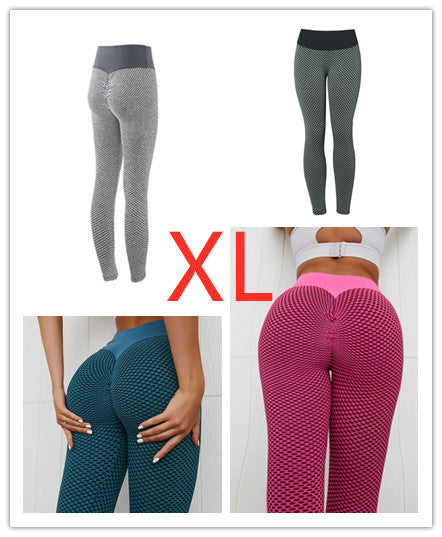 Plaid Leggings Fitness Yoga Pants Women's Seamless High Waist Leggings Breathable Gym Image