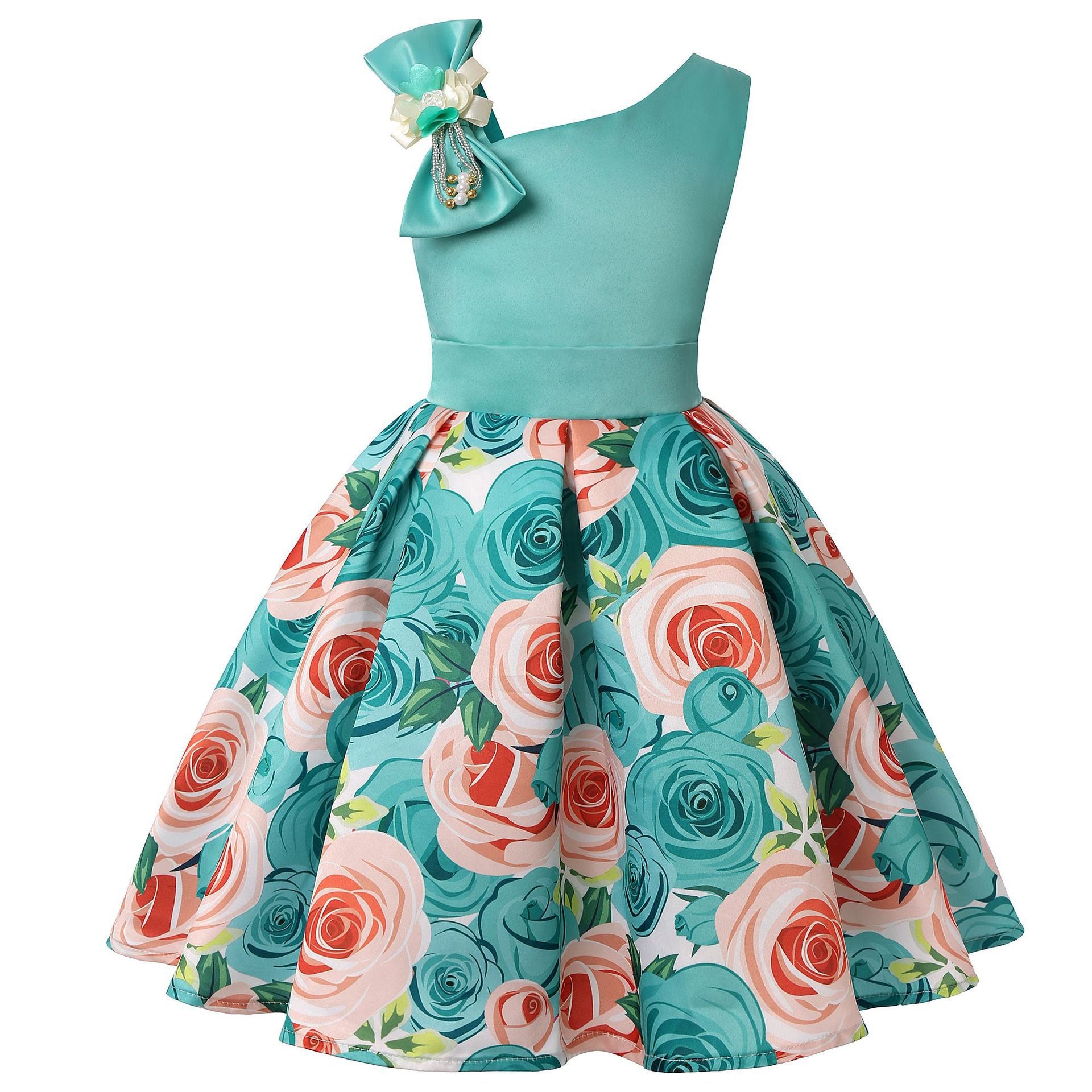 Girls' Dresses Girls' Princess Dresses Digital Print Children's Dresses Image