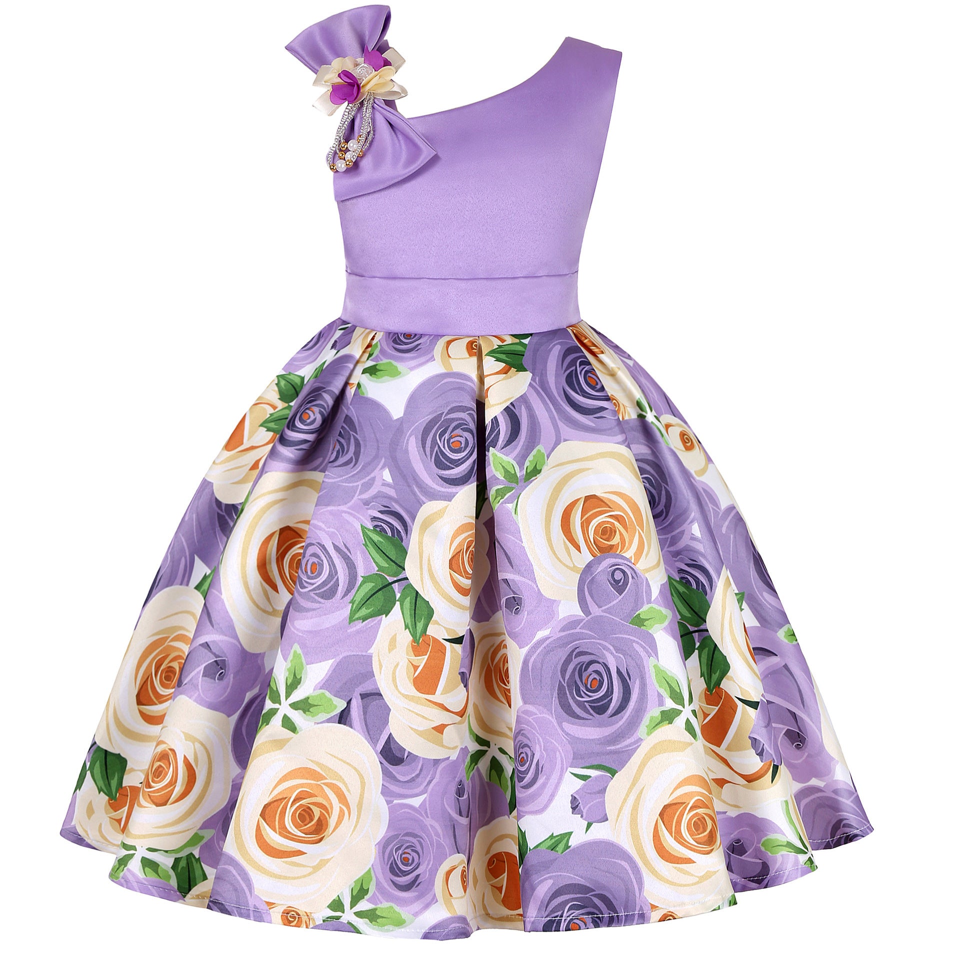 Girls' Dresses Girls' Princess Dresses Digital Print Children's Dresses Image