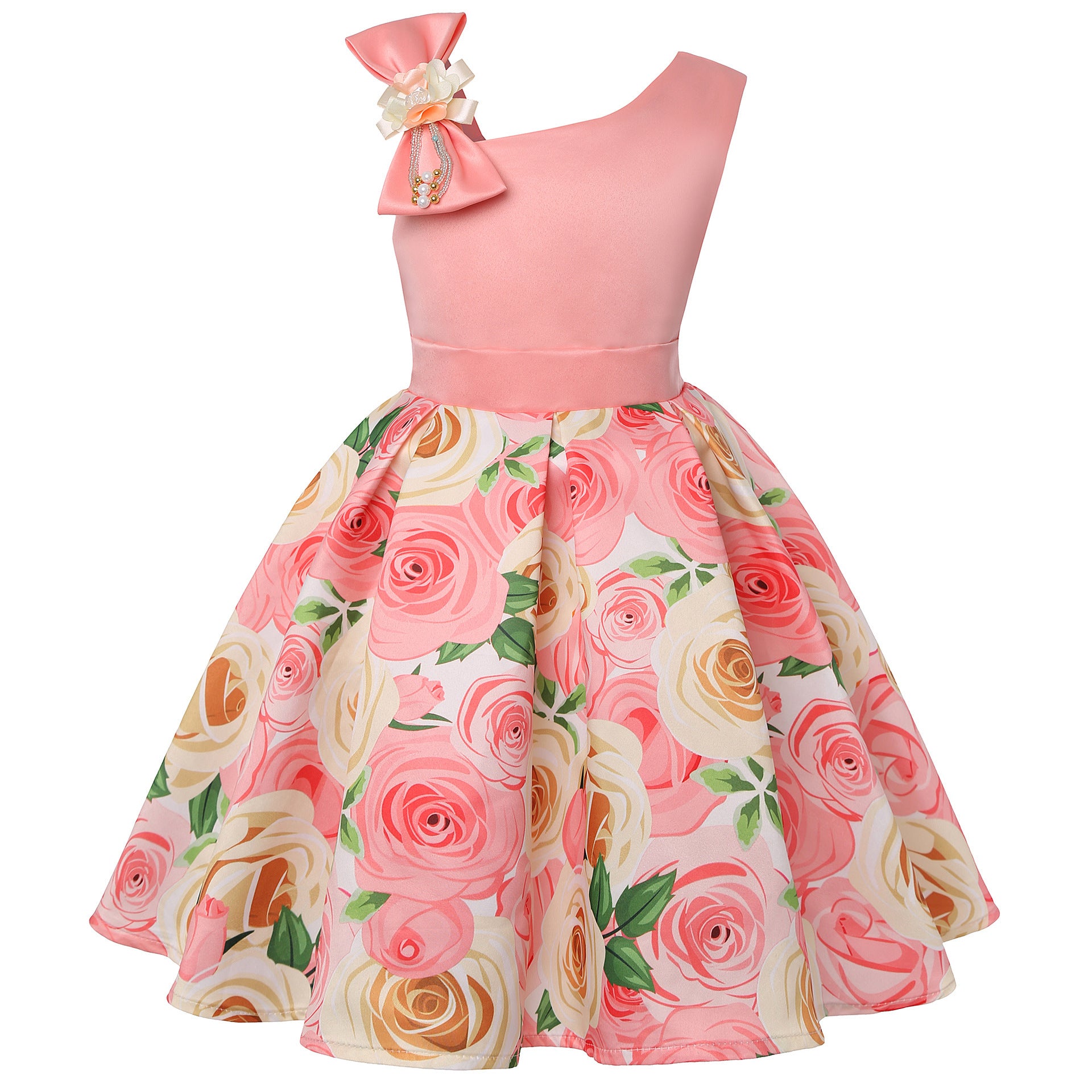 Girls' Dresses Girls' Princess Dresses Digital Print Children's Dresses Image