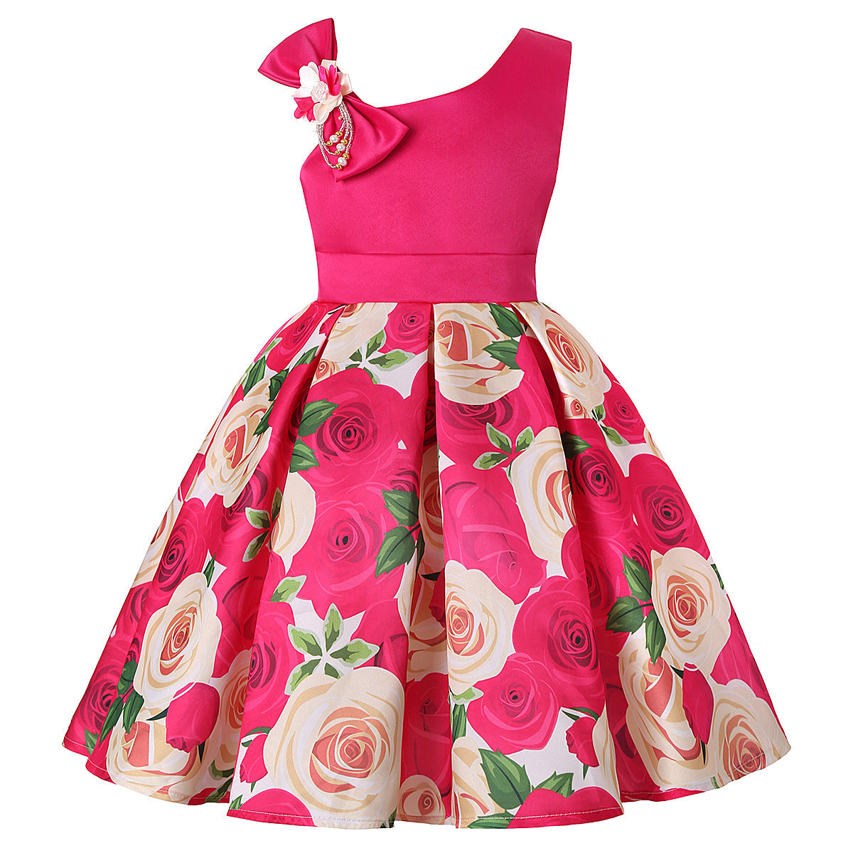 Girls' Dresses Girls' Princess Dresses Digital Print Children's Dresses Image