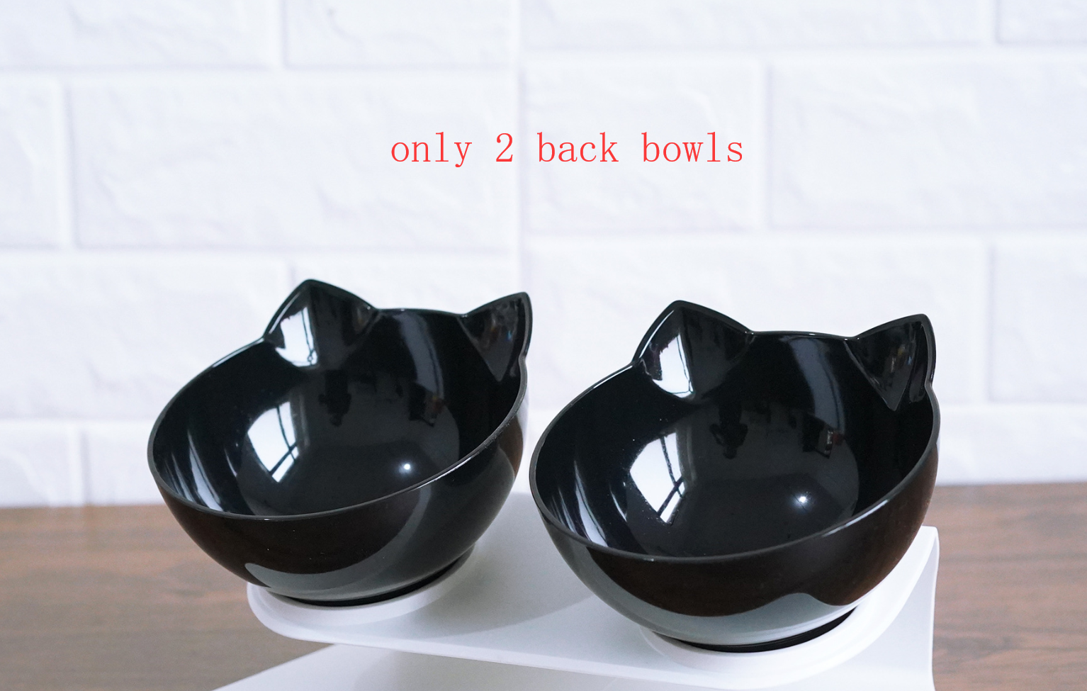 New Inclined Food Cat Ear Oblique Mouth Transparent Single Pet Bowl Image