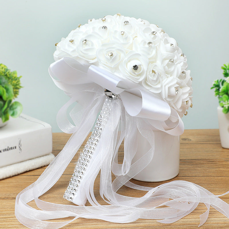 Artificial Wedding Bouquets Hand Made Rose Flower Image