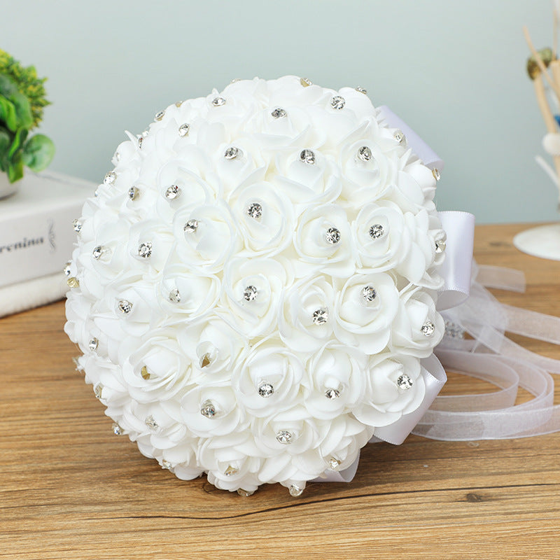 Artificial Wedding Bouquets Hand Made Rose Flower Image