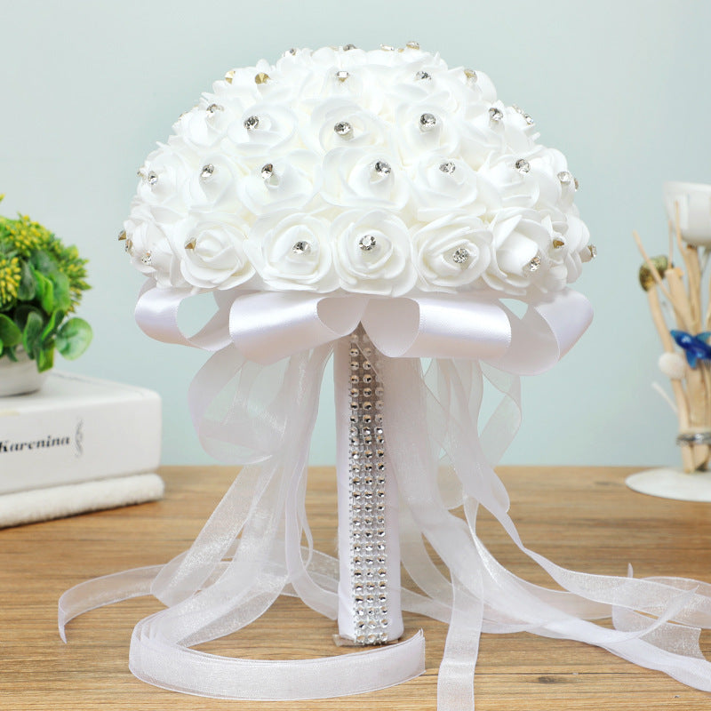 Artificial Wedding Bouquets Hand Made Rose Flower Image