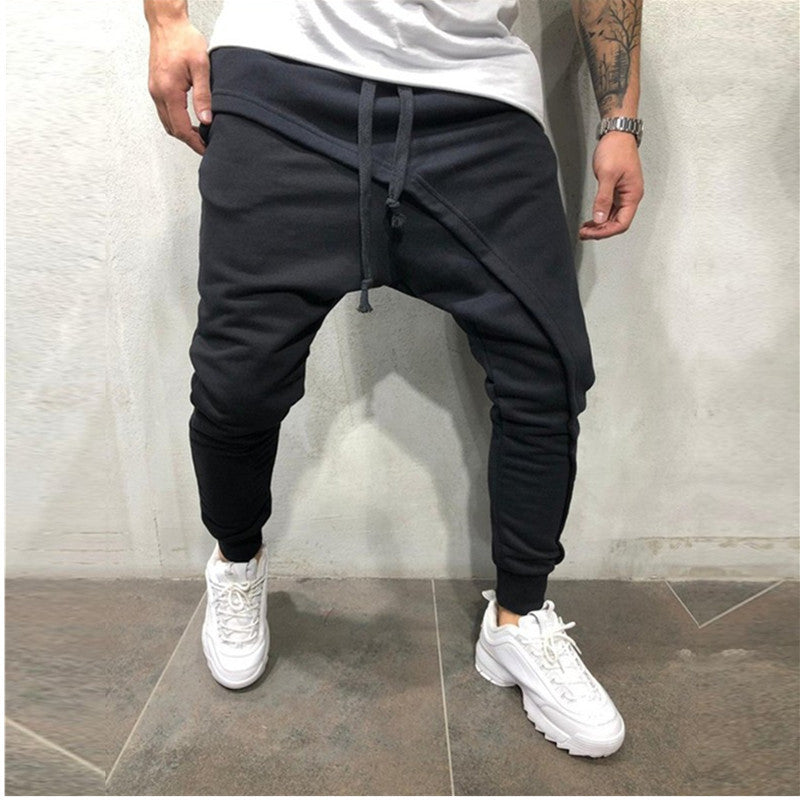 Jogging Pants Hip Hop Jogging Pants Slim Casual Sports Drawstring Pants Men Image