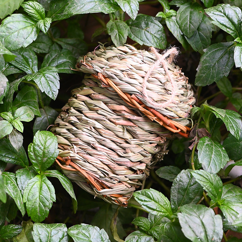 Creative Straw Birds Nest Handicraft Hand-Woven Straw Bird Cage Image