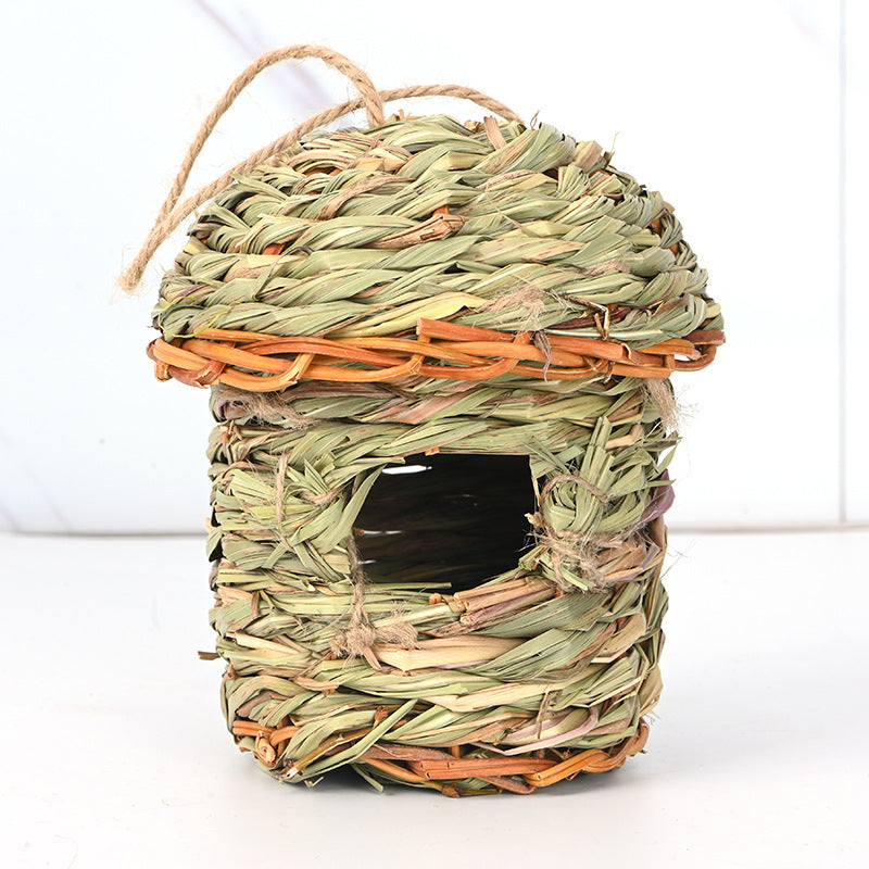 Creative Straw Birds Nest Handicraft Hand-Woven Straw Bird Cage Image