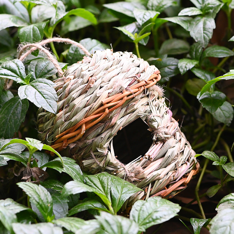 Creative Straw Birds Nest Handicraft Hand-Woven Straw Bird Cage Image