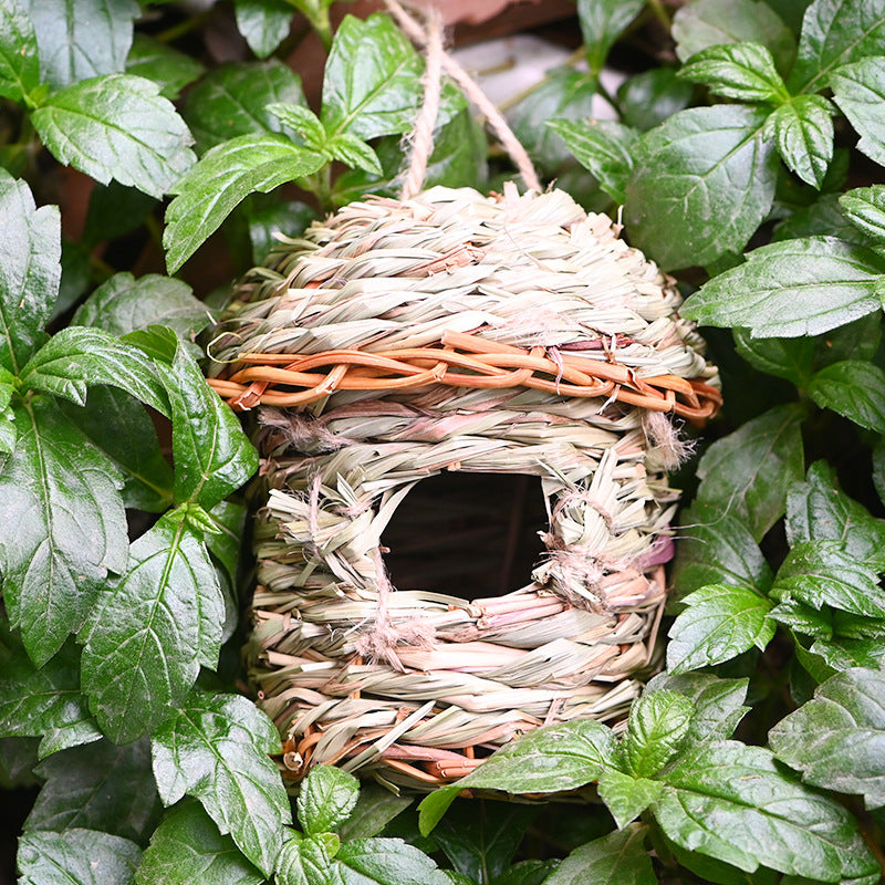 Creative Straw Birds Nest Handicraft Hand-Woven Straw Bird Cage Image