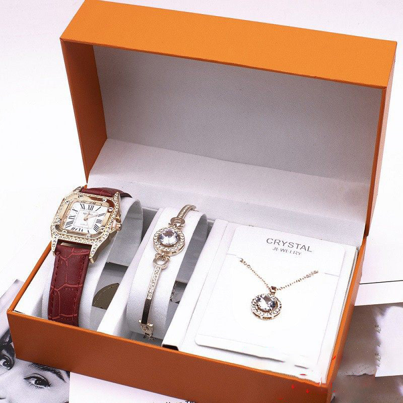 Wrist Watch Set Foreign Trade Watches Women New Necklace Bracelets Wristwatches Women Image