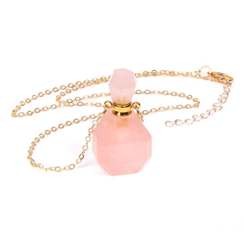 Perfume bottle crystal pendant necklace Image