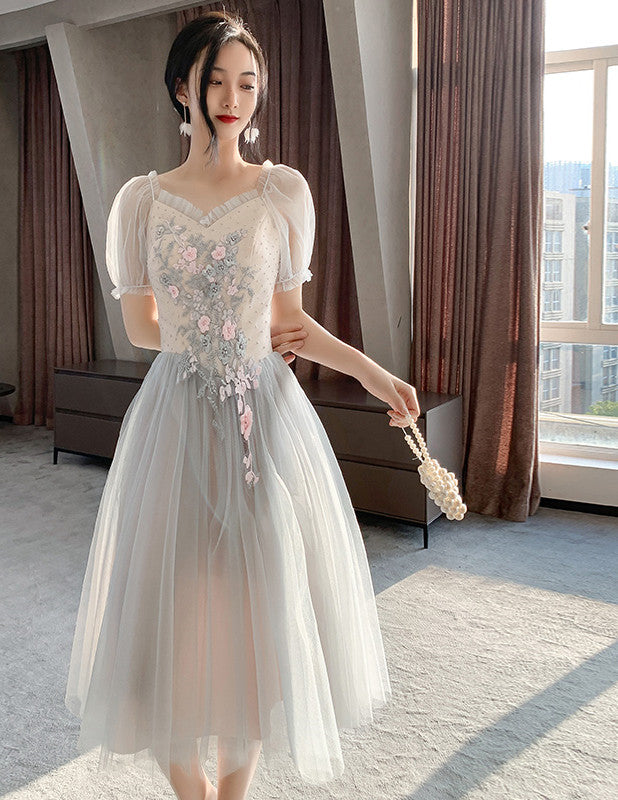 Pink Bridesmaid Dress New Summer Fairy Temperament Korean Wedding Sisters Dress Image