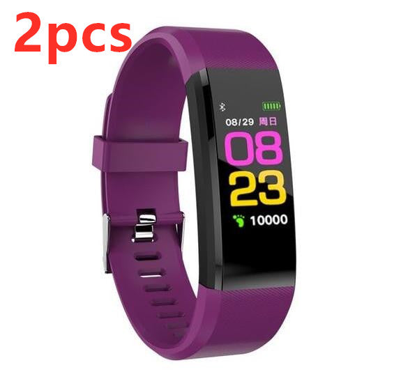 Smart Bracelet With Bluetooth Wristband Heart Rate Monitor Watch Activity Fitness Tracker Image