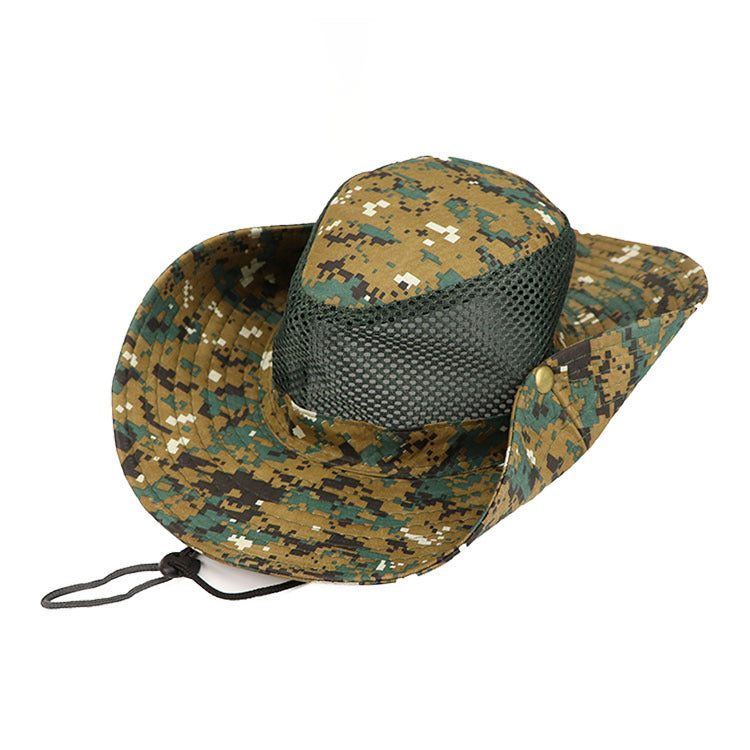 Outdoor Hat Digital Camouflage Hat Fisherman Hat Fishing Hat Sun Visor Big Brim Hat Mountaineering Hat Benni Hat Korea Image