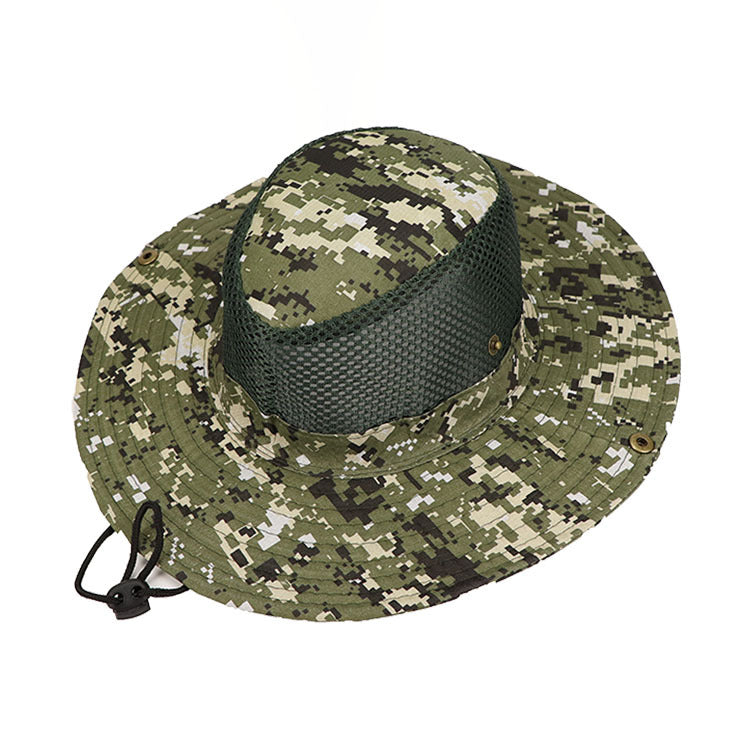 Outdoor Hat Digital Camouflage Hat Fisherman Hat Fishing Hat Sun Visor Big Brim Hat Mountaineering Hat Benni Hat Korea Image