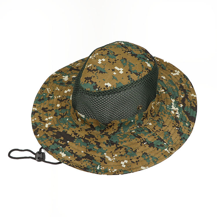 Outdoor Hat Digital Camouflage Hat Fisherman Hat Fishing Hat Sun Visor Big Brim Hat Mountaineering Hat Benni Hat Korea Image