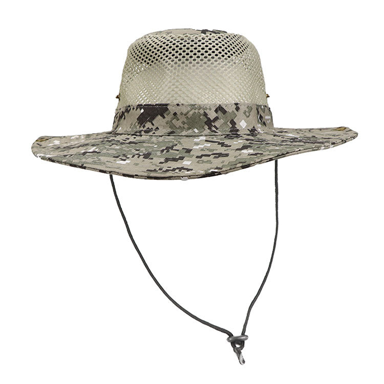 Outdoor Hat Digital Camouflage Hat Fisherman Hat Fishing Hat Sun Visor Big Brim Hat Mountaineering Hat Benni Hat Korea Image