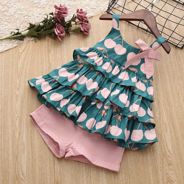 Kids Girls Clothes For Baby Girl Kids T-Shirt Shorts Suit Image