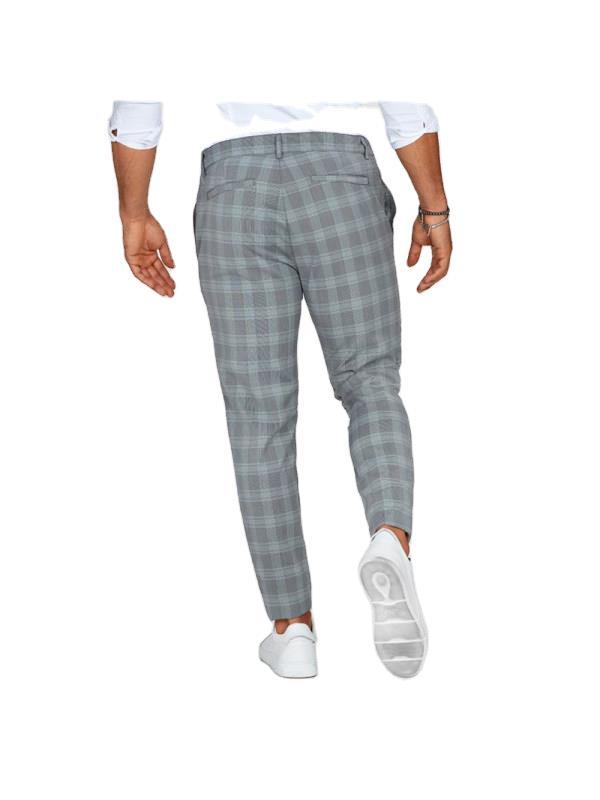 Plaid Print Pants Men's Casual Trousers Loose And Thin Image