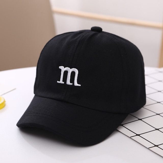 Baseball Cap Boy Letter M Embroidered Children's Cotton Spring and Autumn Hat Cap Image