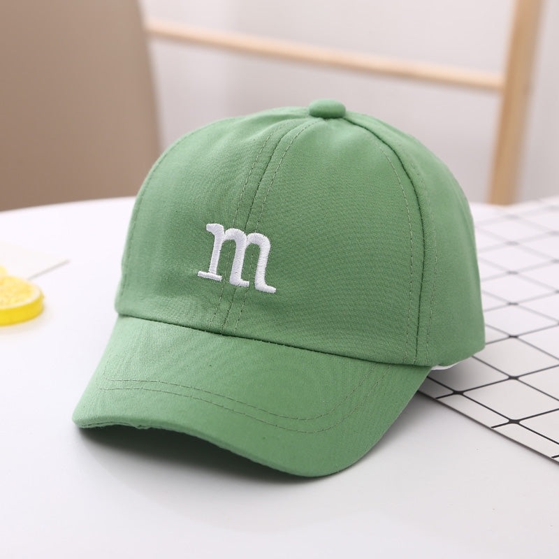 Baseball Cap Boy Letter M Embroidered Children's Cotton Spring and Autumn Hat Cap Image