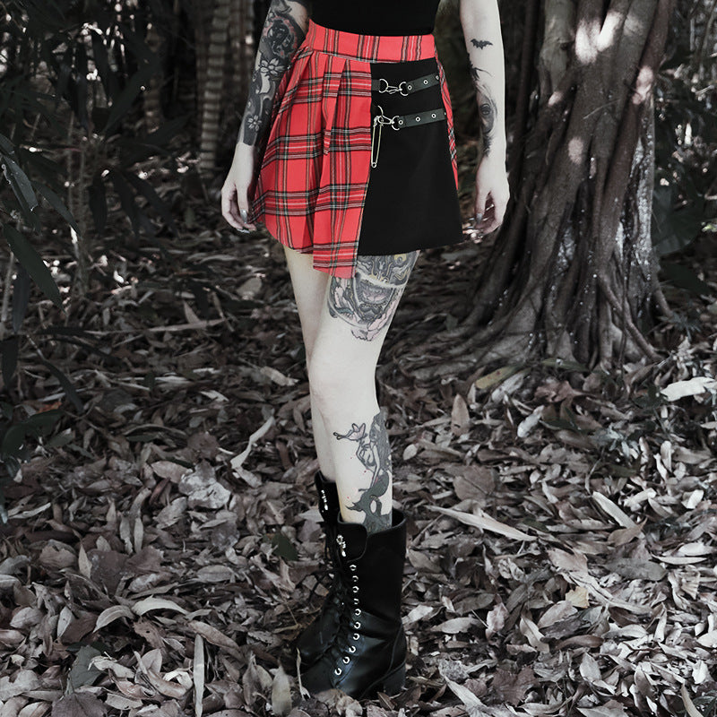 Gothic Pleated Short Skirt Skirt Women Image