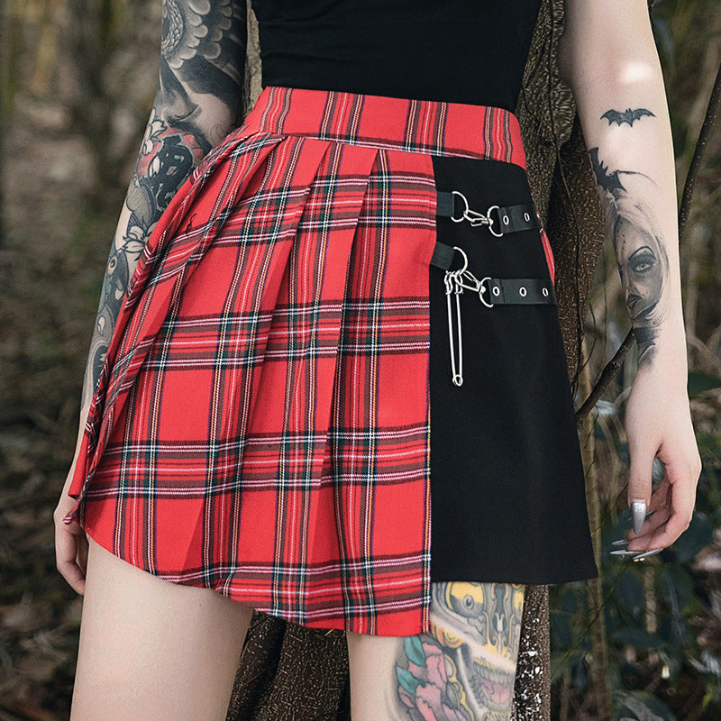 Gothic Pleated Short Skirt Skirt Women Image