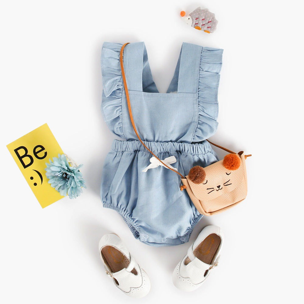 Ins Denim Baby One-piece Bodysuits Baby Romper Spring Image