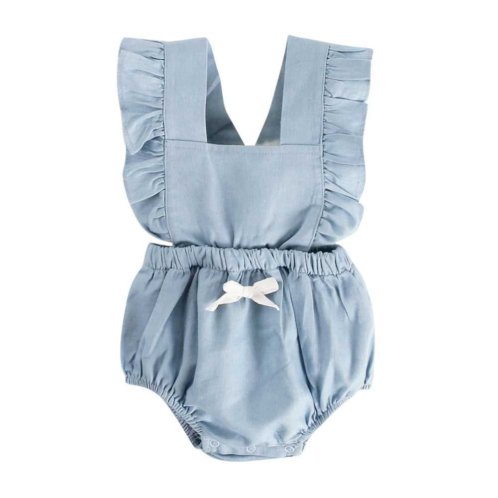 Ins Denim Baby One-piece Bodysuits Baby Romper Spring Image