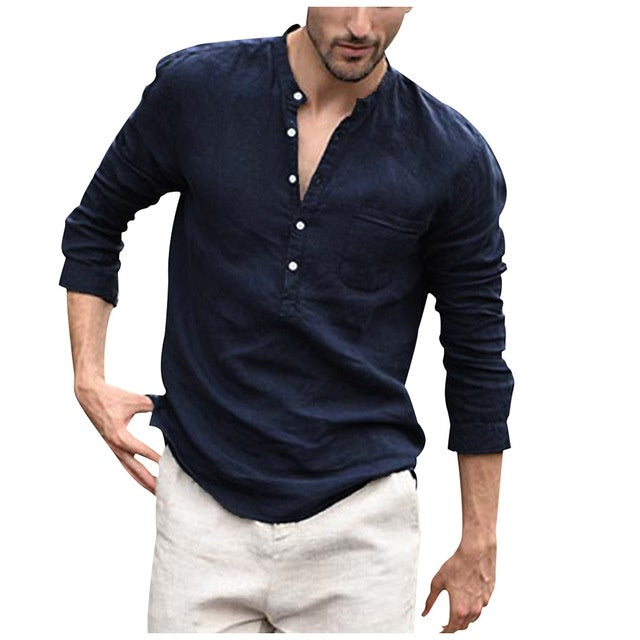 Plaid Collar Tops Turn Down Men Shirts Clothing Image