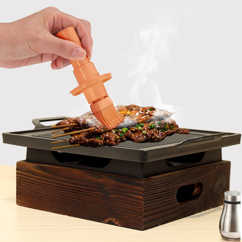 Wooden Seat Korean Style Grill Pan Grill Household Smokeless Image