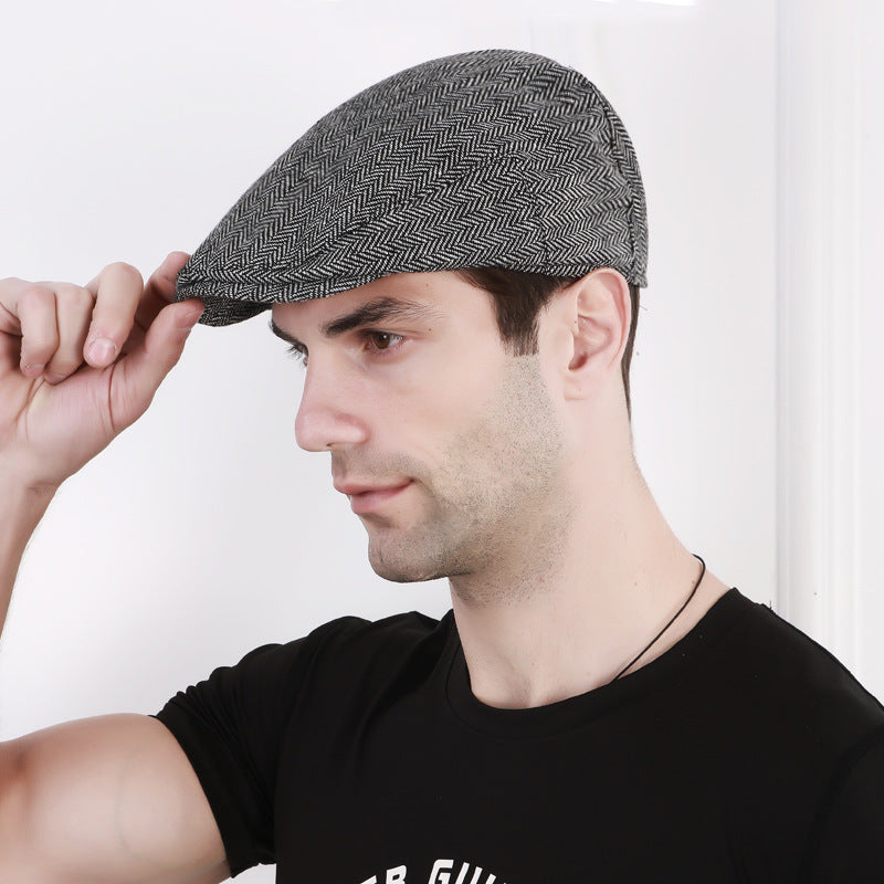 Men's Creative Cotton Simple Beret Image