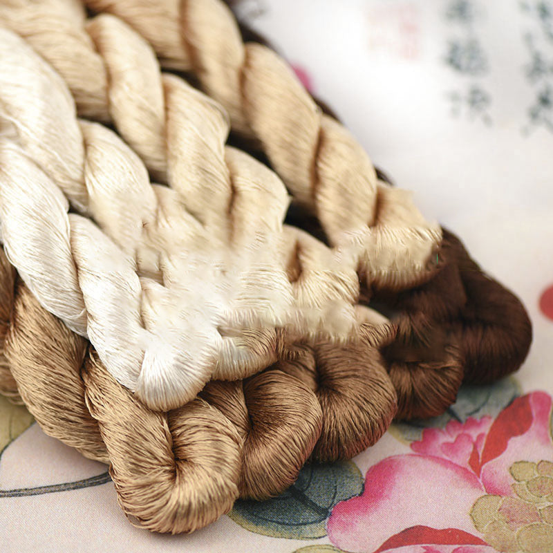 Wrapped Mulberry Silk Thread Large Branch Embroidery Thread Su Embroidery Wrapped Velvet Handmade Image