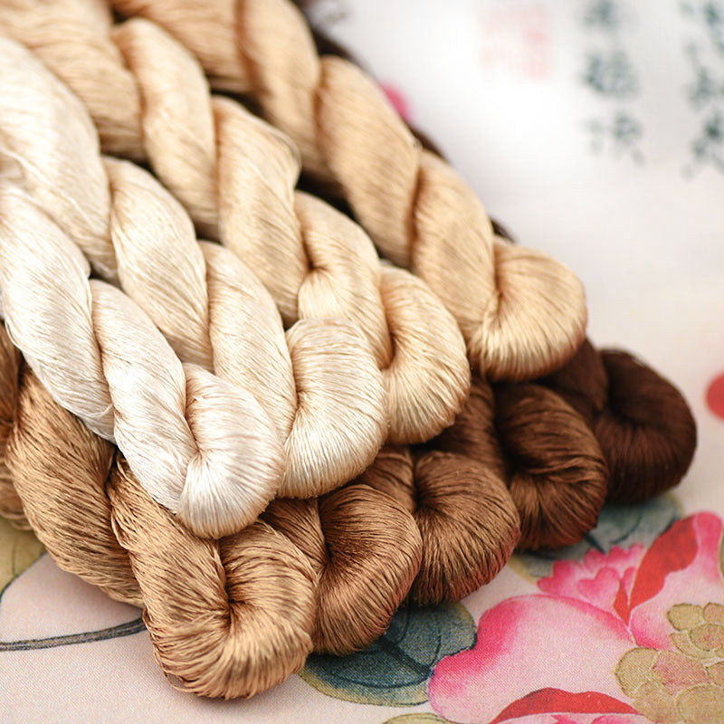 Wrapped Mulberry Silk Thread Large Branch Embroidery Thread Su Embroidery Wrapped Velvet Handmade Image