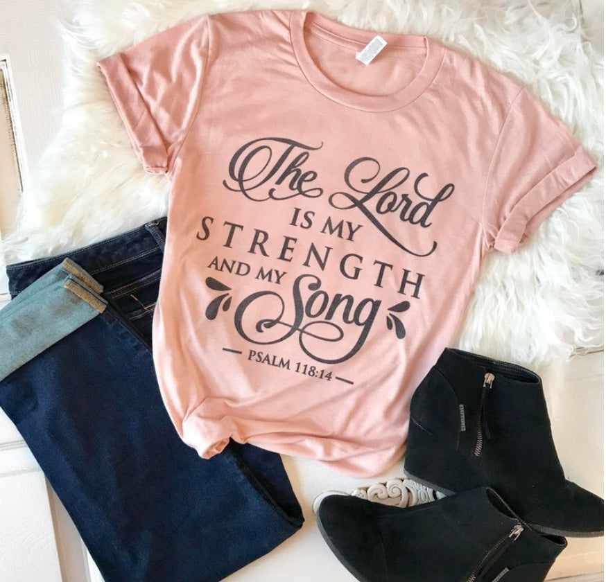 T-Shirt Women Fashion Retro Funny Jesus T-Shirt Faith Slogan Art Top Image