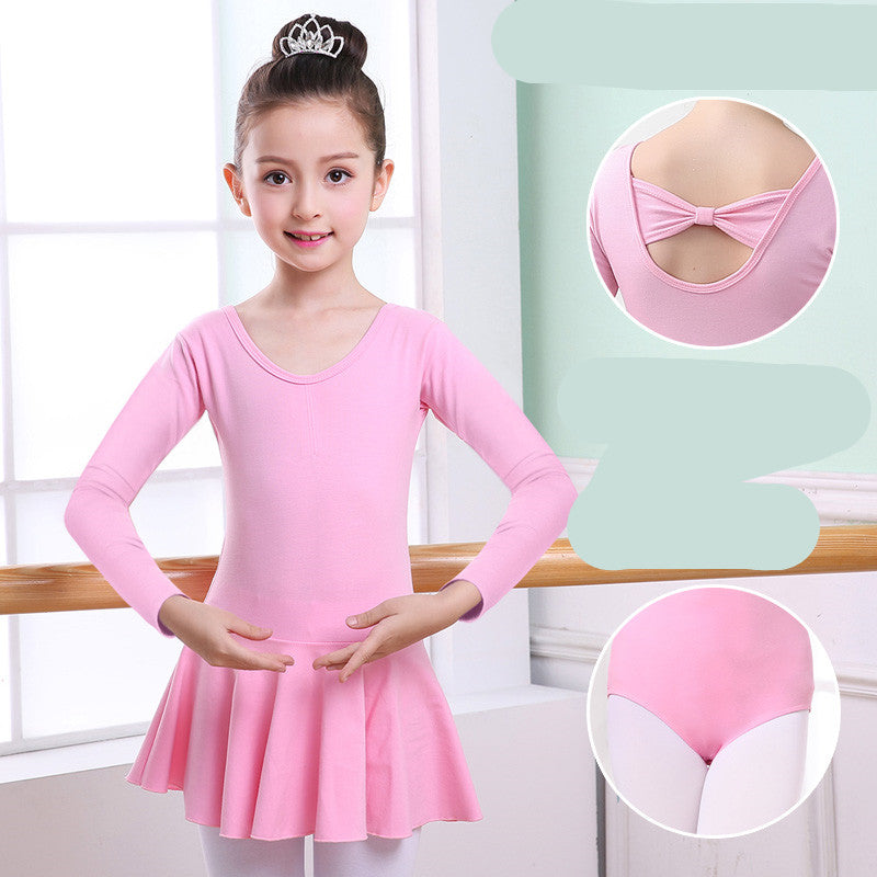 Children's Dance Clothes, Girls' Practice Clothes, Girls Short-sleeved Tutu Image