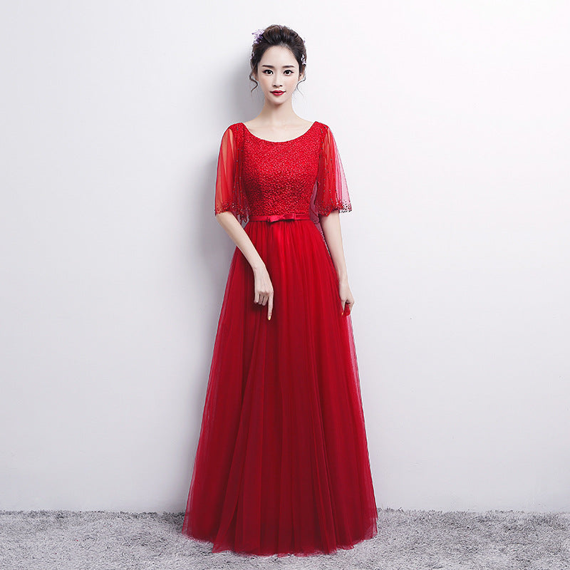 Banquet Evening Dress Female Spring New Fashion Annual Meeting Host Dress Chorus Performance Long Dress Image